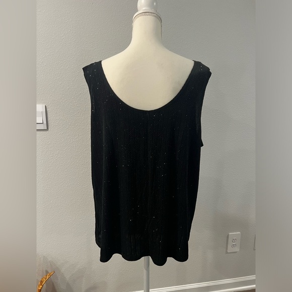 MARINA Sparkly Black Tank Top - Picture 3 of 5